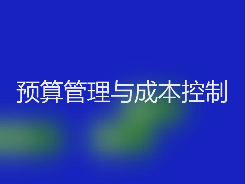 预算管理与成本控制