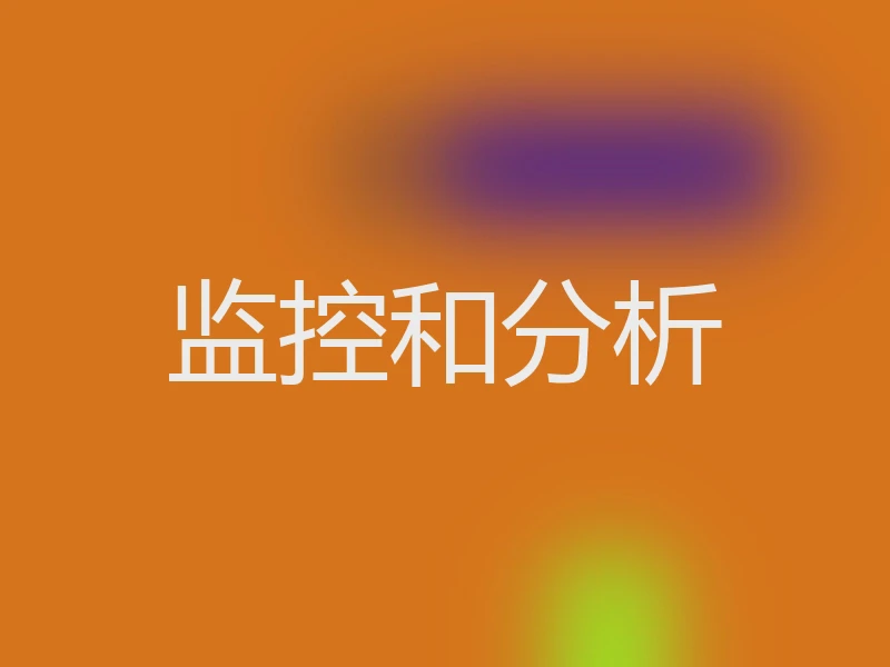 监控和分析