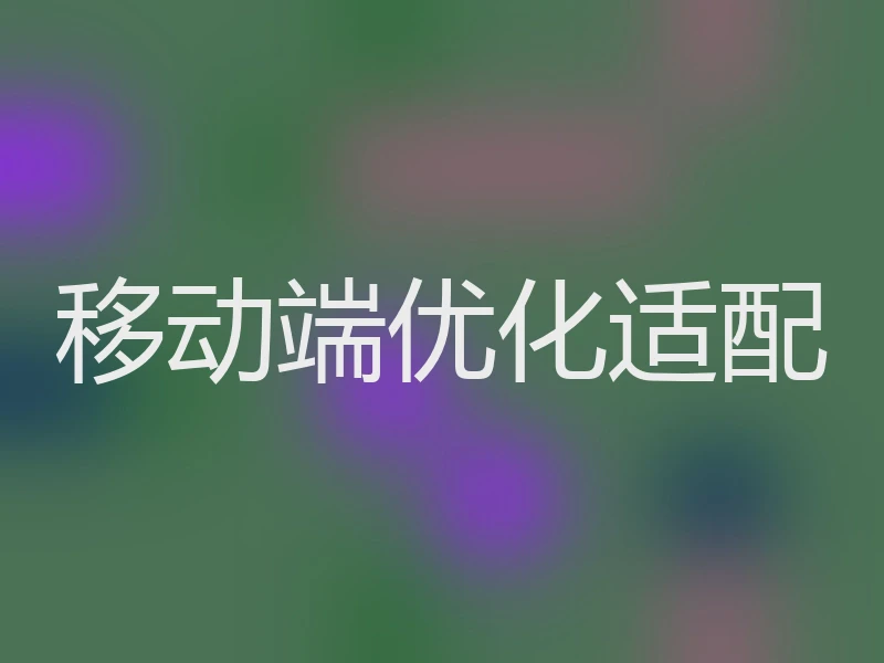 移动端优化适配