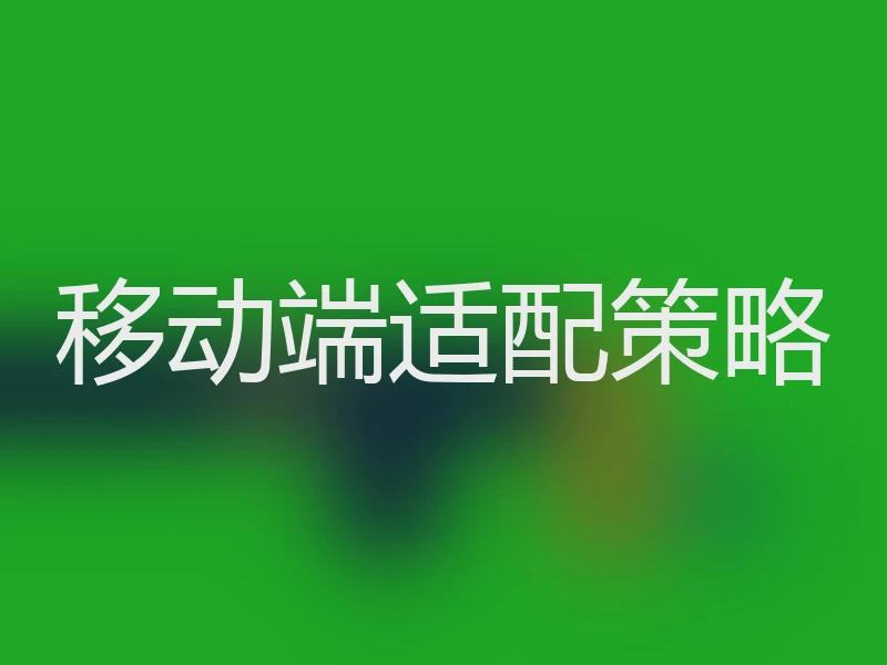 移动端适配策略