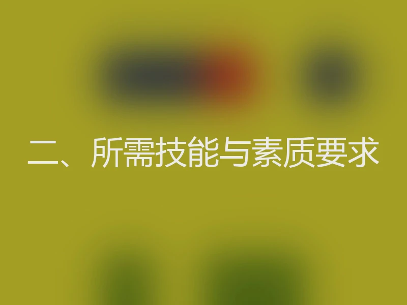 二、所需技能与素质要求
