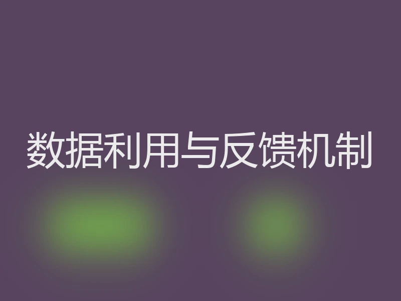 数据利用与反馈机制