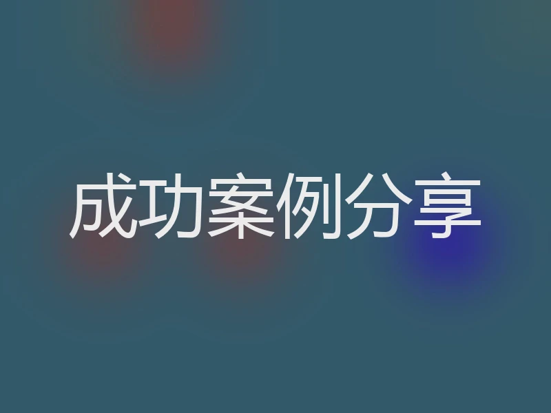 成功案例分享