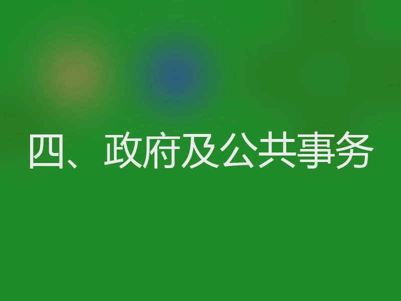 四、政府及公共事务