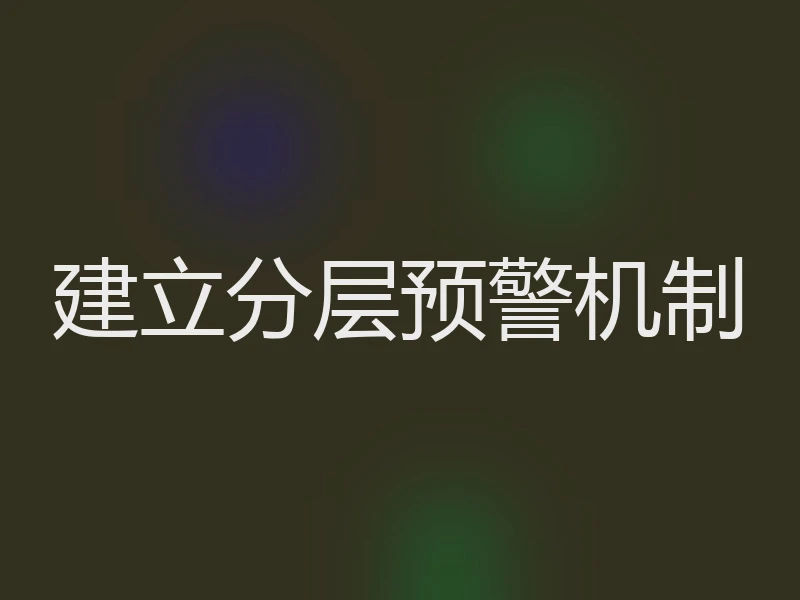 建立分层预警机制