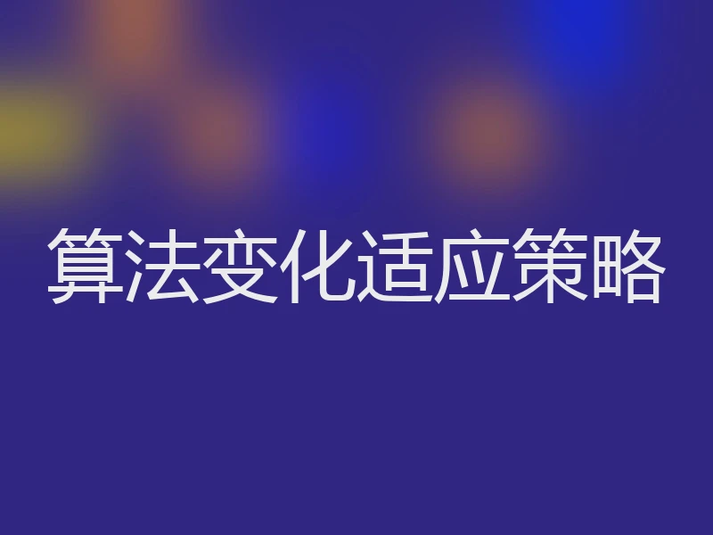 算法变化适应策略