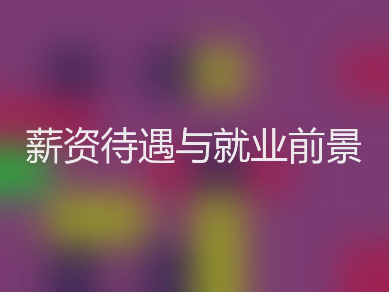 薪资待遇与就业前景