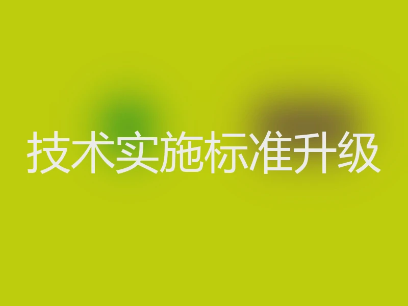 技术实施标准升级
