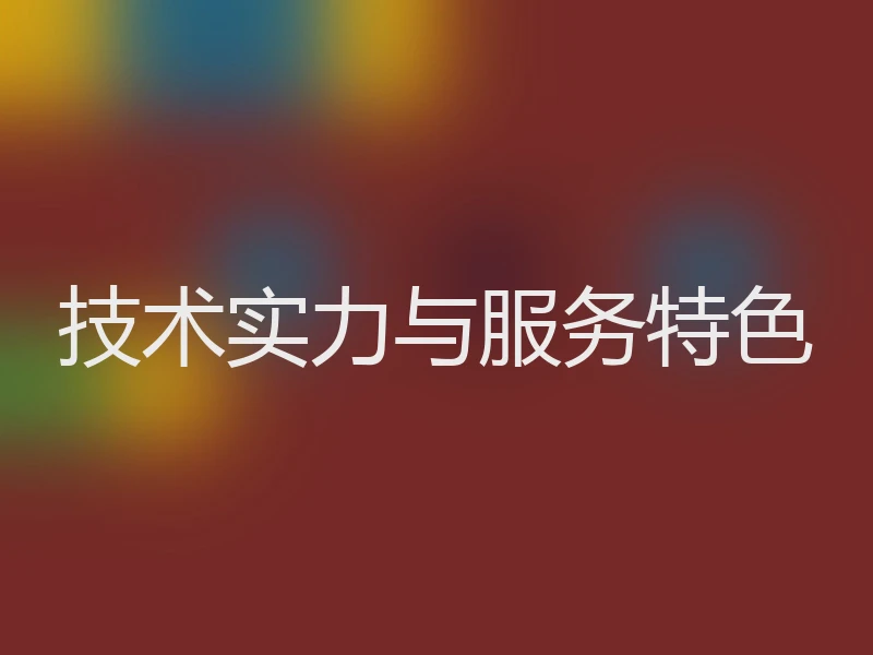 技术实力与服务特色