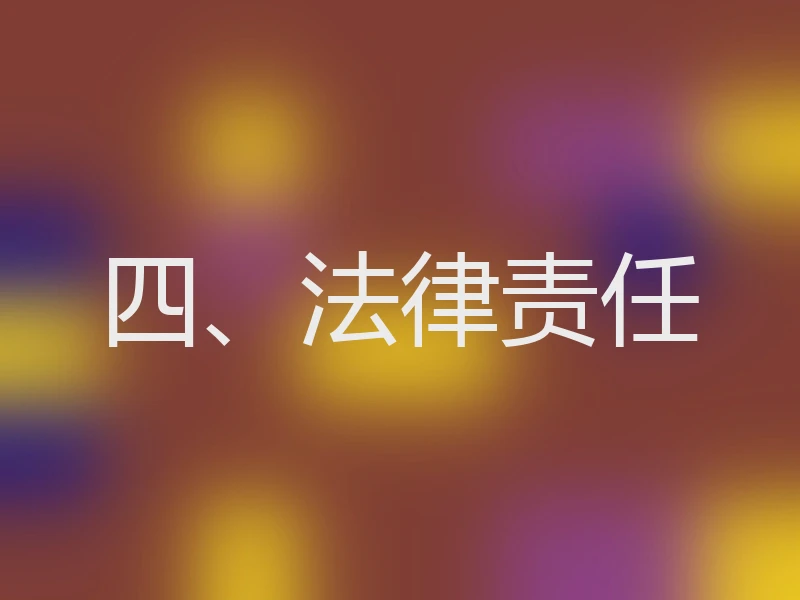 四、法律责任
