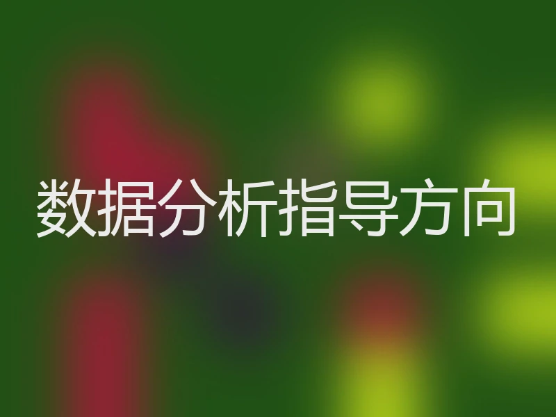 数据分析指导方向
