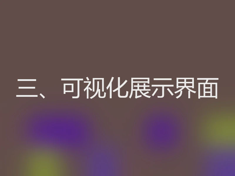 三、可视化展示界面