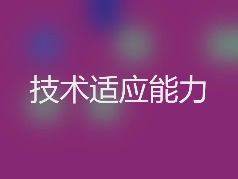 技术适应能力