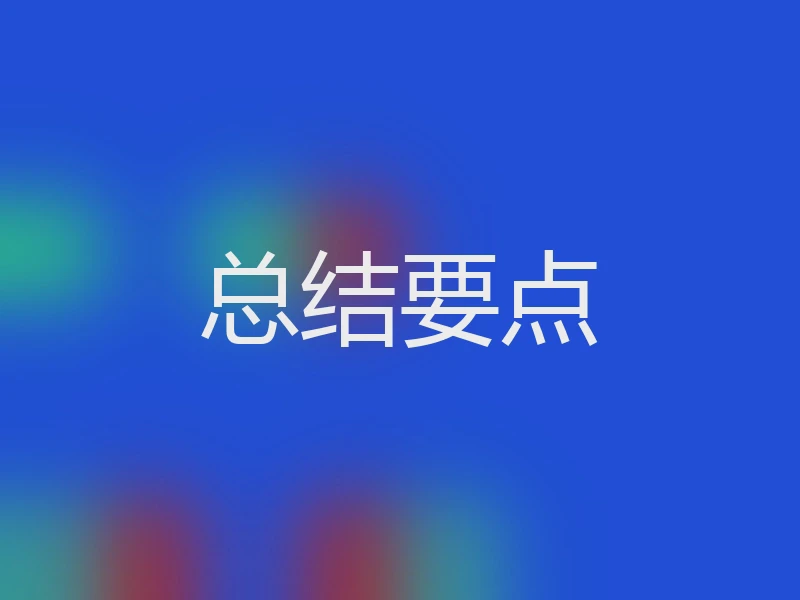 总结要点