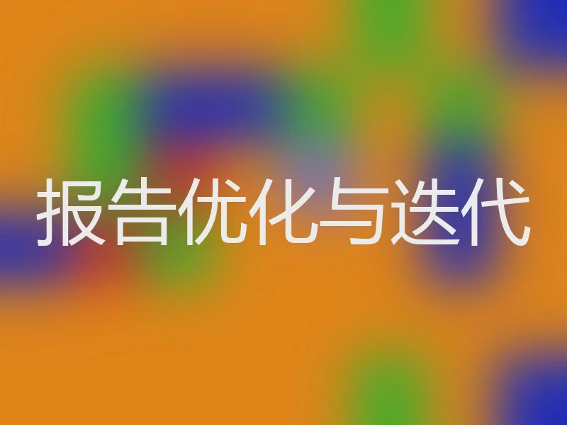 报告优化与迭代