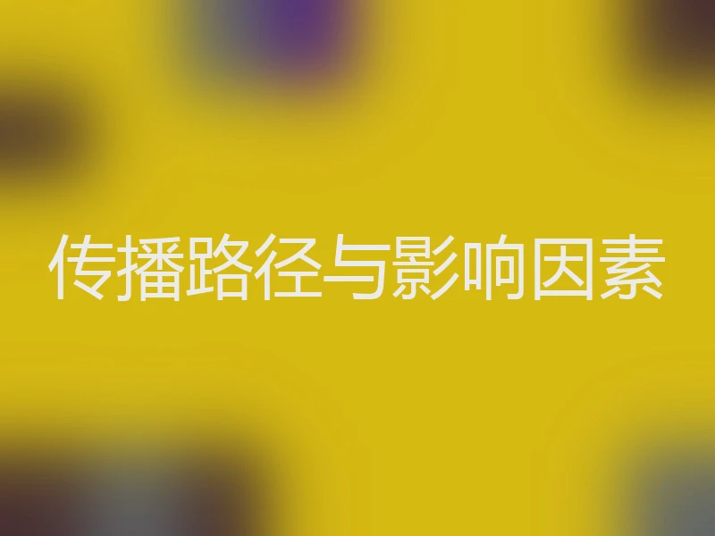 传播路径与影响因素