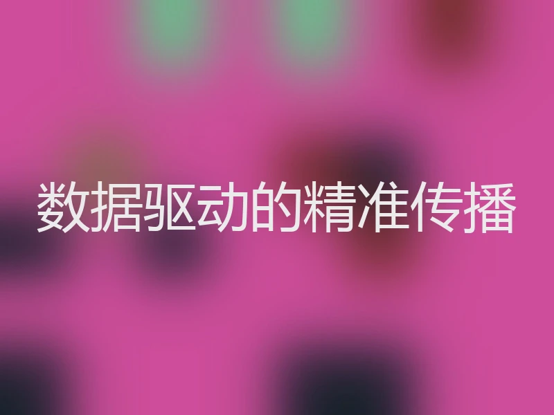 数据驱动的精准传播