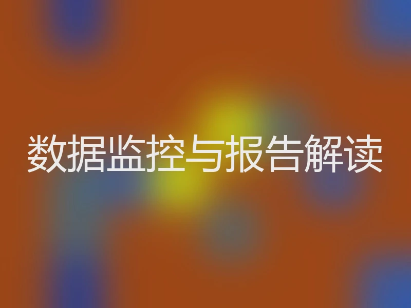 数据监控与报告解读