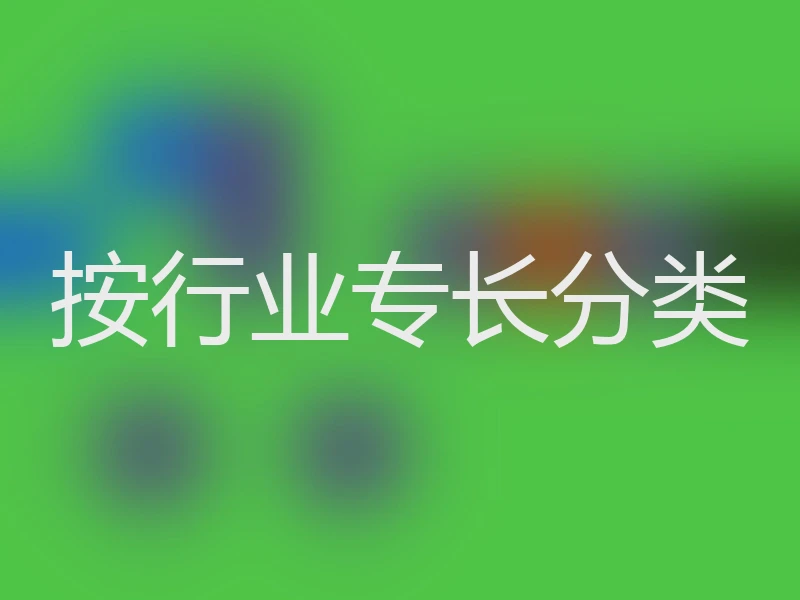 按行业专长分类