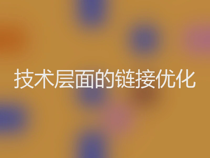 技术层面的链接优化