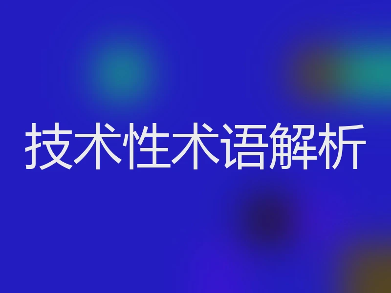 技术性术语解析