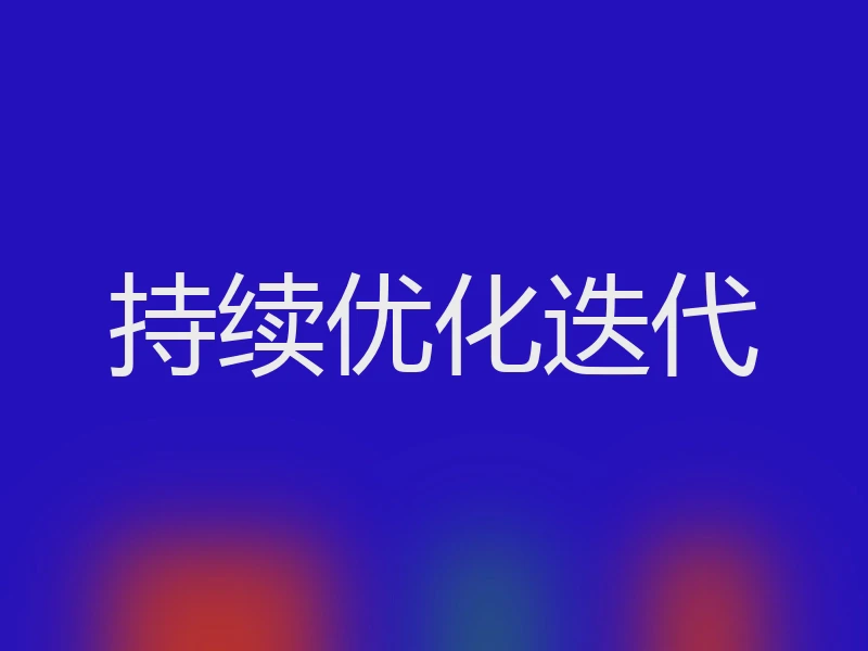 持续优化迭代