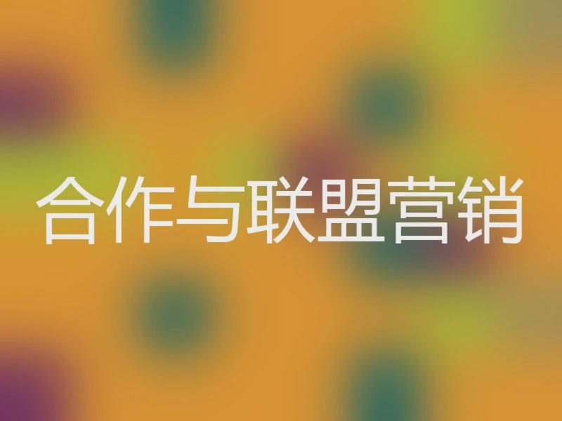 合作与联盟营销