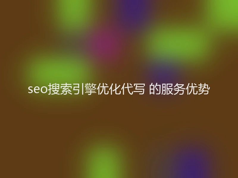 seo搜索引擎优化代写 的服务优势
