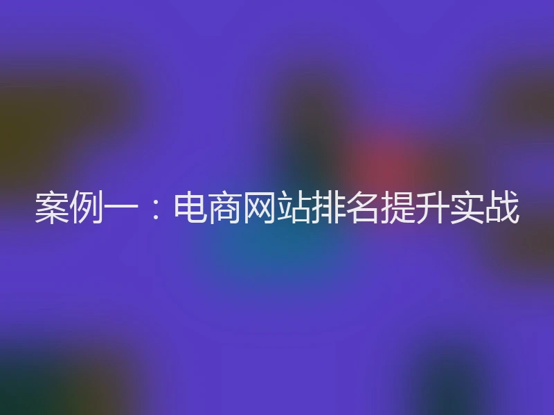 案例一:电商网站排名提升实战