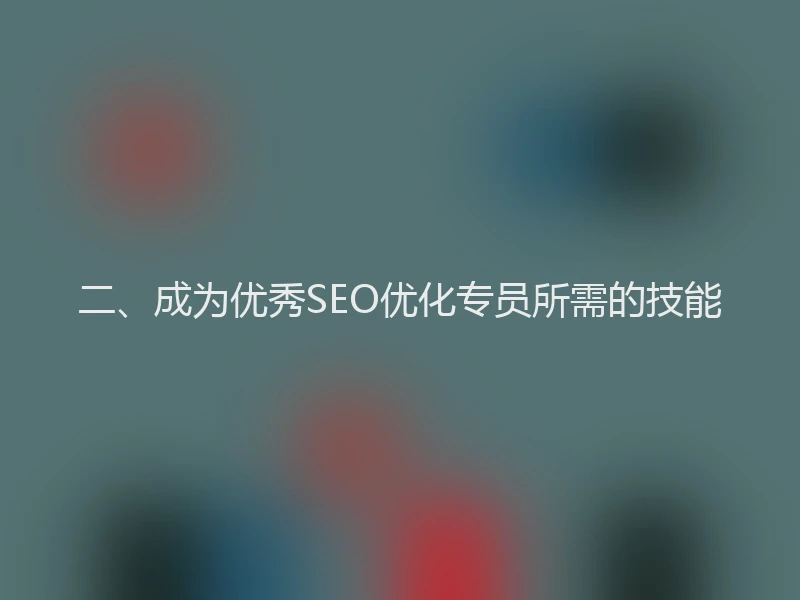 二、成为优秀SEO优化专员所需的技能