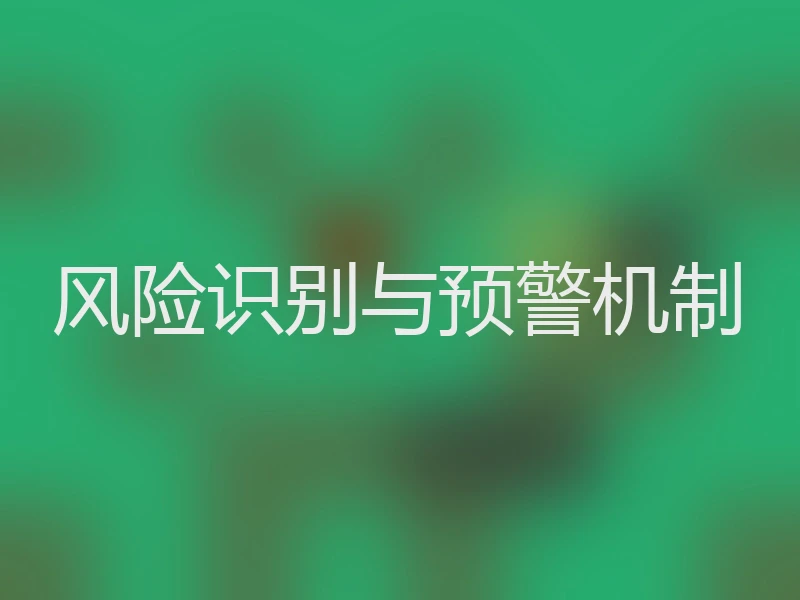 风险识别与预警机制