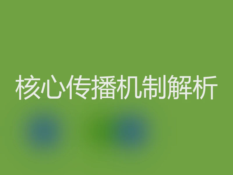 核心传播机制解析