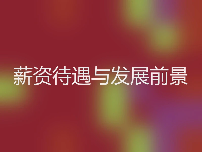 薪资待遇与发展前景