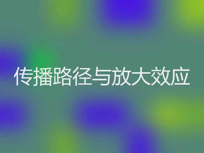 传播路径与放大效应