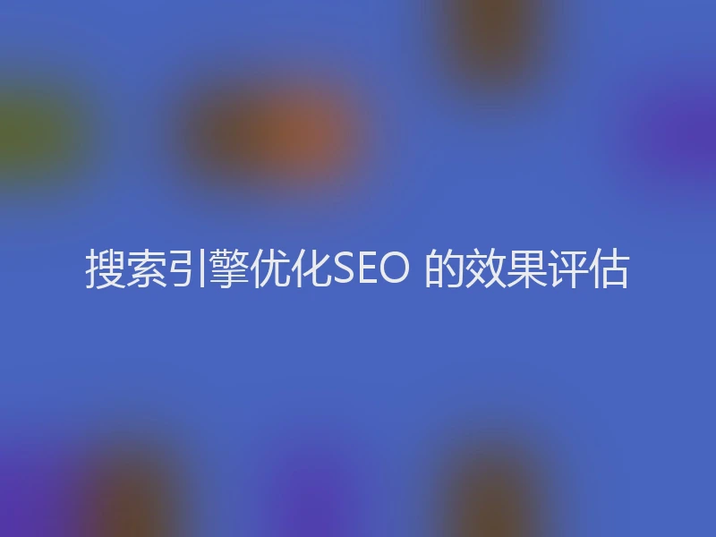 搜索引擎优化SEO 的效果评估