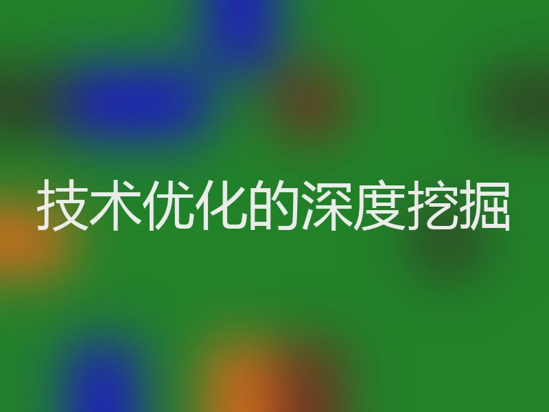 技术优化的深度挖掘