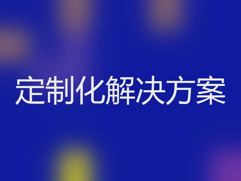 定制化解决方案