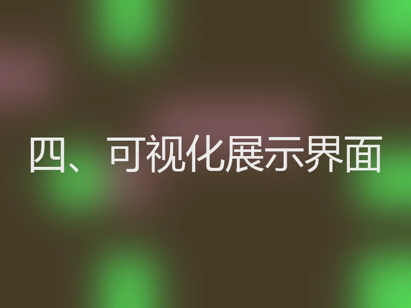 四、可视化展示界面