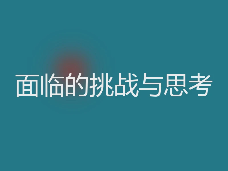 面临的挑战与思考
