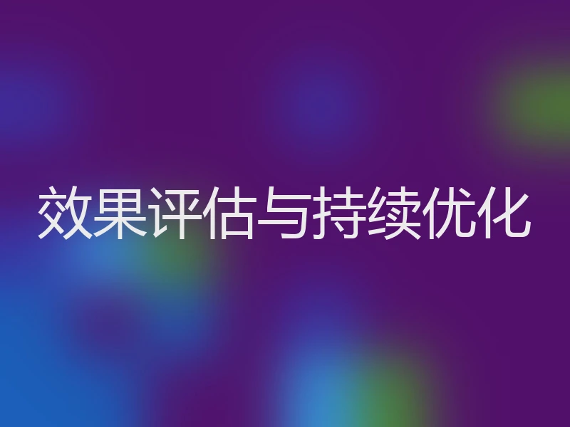 效果评估与持续优化