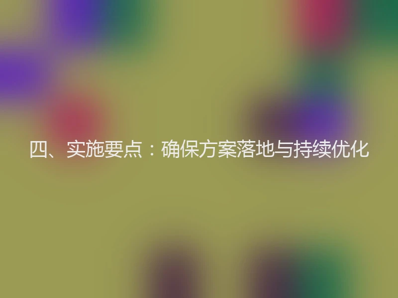四、实施要点：确保方案落地与持续优化