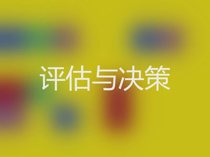 评估与决策