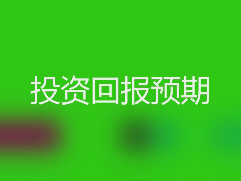 投资回报预期
