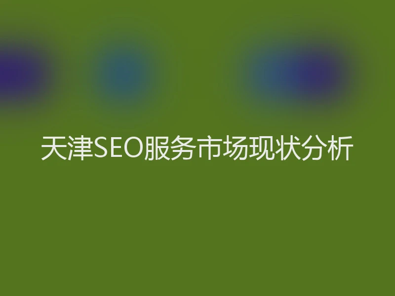 天津SEO服务市场现状分析