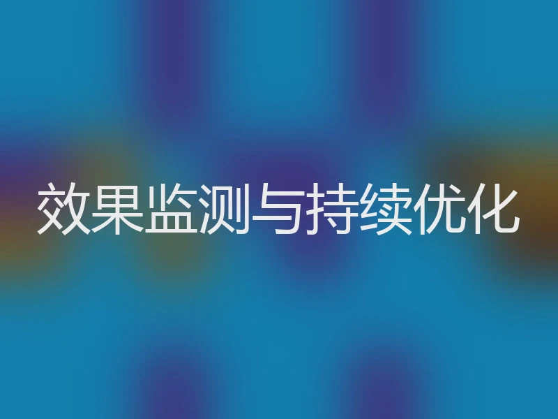 效果监测与持续优化