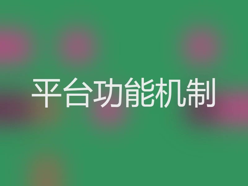 平台功能机制