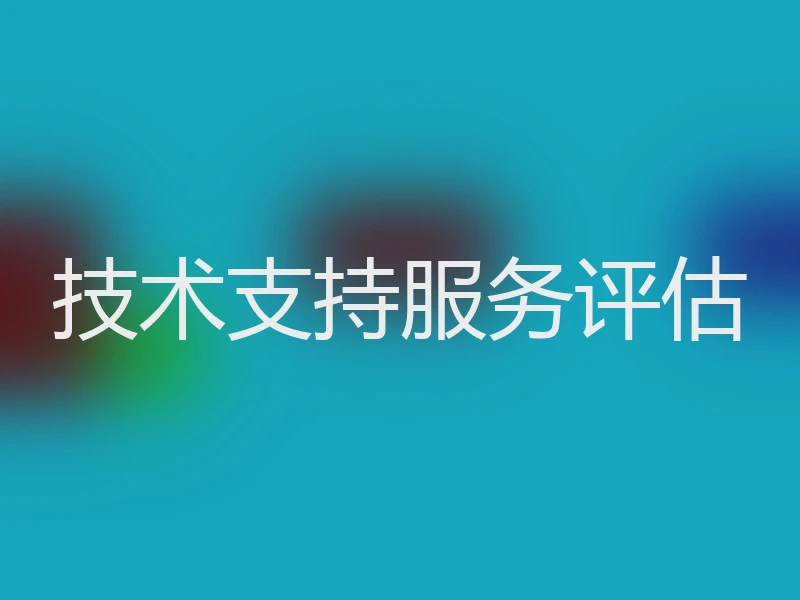 技术支持服务评估
