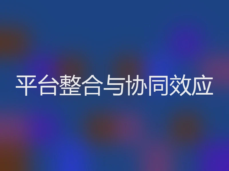平台整合与协同效应