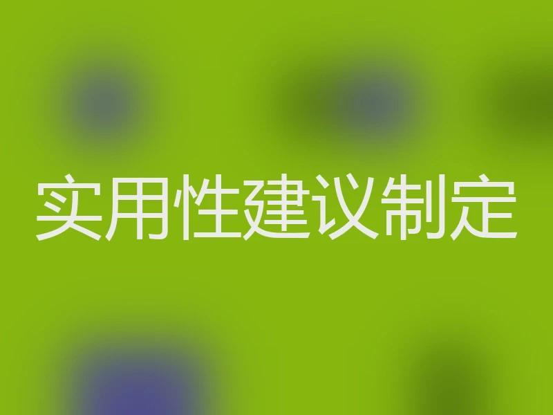 实用性建议制定