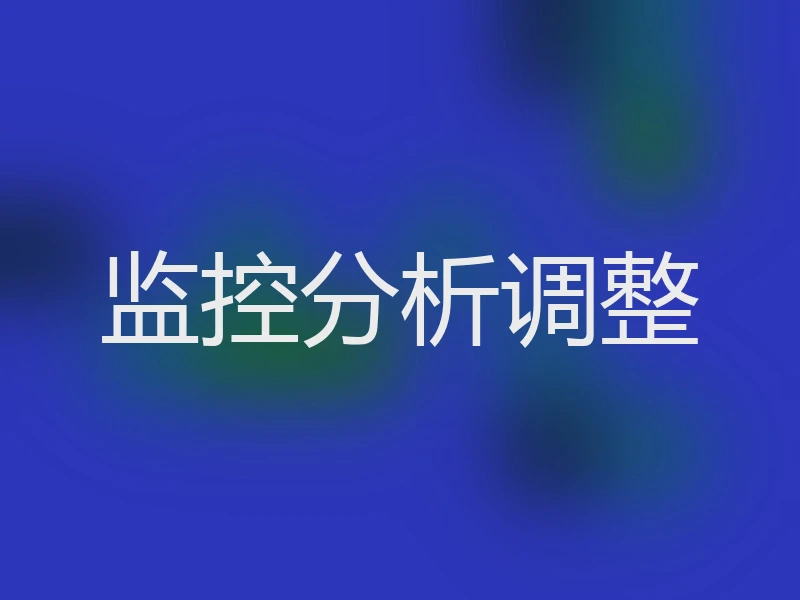 监控分析调整